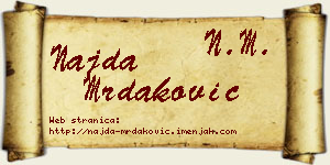 Najda Mrdaković vizit kartica